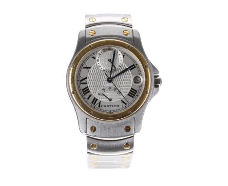 Cartier Santos Ronde Aviator 150th Anniversary limited edition automatic gold and stainless steel gentleman's wristwatch, sol