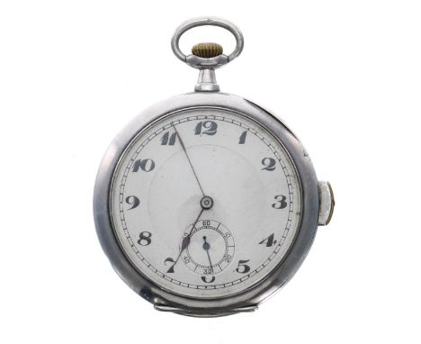 Continental silver quarter repeating lever pocket watch, import hallmarks London 1911, the movement with hammer striking a go