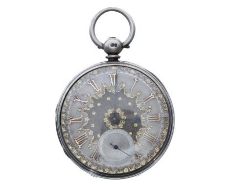 Victorian silver fusee lever pocket watch, London 1864, the movement signed R. Johnson, Campo Lane, Sheffield, no. 5940, with