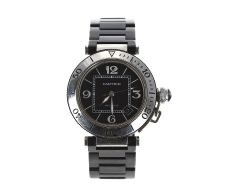 Cartier de Pasha automatic stainless steel gentleman's wristwatch, ref 2790, serial no. 522xxxMX, circa 2008, the bezel 41mm 