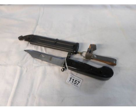 An AKM bayonet with scabbard (possibly East German Type 1 Transitional)