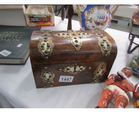 A tea caddy with ivory mounts