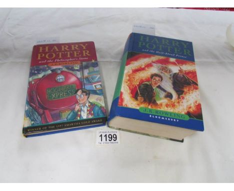 Harry Potter and the Philosopher's Stone (Ted Smart, first edition, no dust jacket) and Harry Potter and the Half Blood Princ