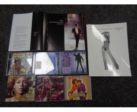 Michael Jackson 1st edition 'Dancing the dream' 1992 book of his poems, 1988 Double MJ Mix CD's, MJ Motown CD, Britney Spears