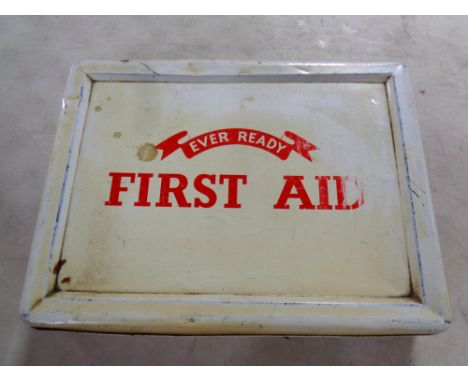 A vintage Ever Ready first aid tin and contents 