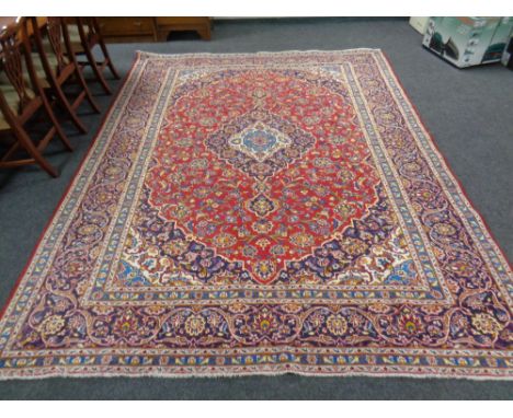 A Kashan carpet, Central Iran, 344cm 248cm 