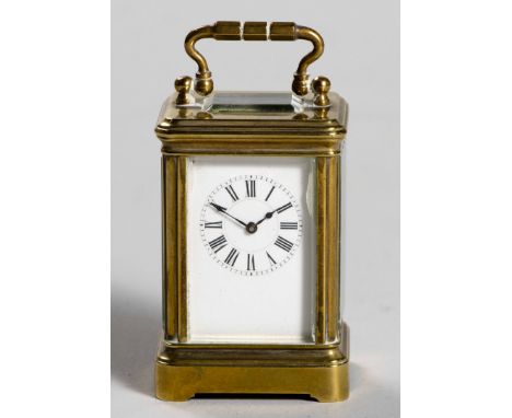 A SERVICE IS RECOMMENDED FOR ALL CLOCKS PURCHASEDThe rectangular white dial with Roman numeral hour markers, calibrated outer
