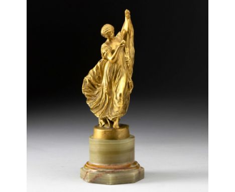 Bronze with gilt, raised on a marble plinth base, signed J.L. GEROME, numbered E65 and stamped SIOT.DECAUVILLE FONDEUR PARIS3