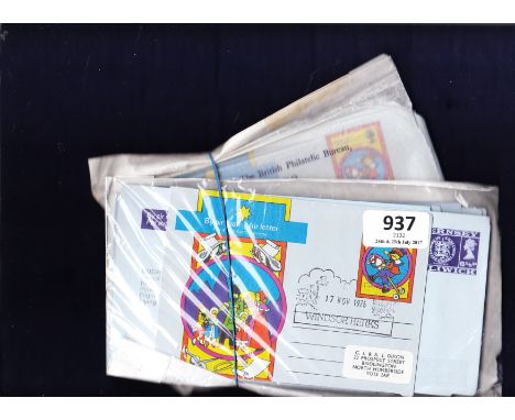Great Britain Air Letters  Collection of 75 (approx) 1970's - many used First Day few Channel Islands - clean lot.