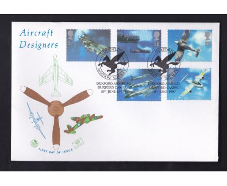 Great Britain - 1997 (10 Jun)  Architects of the Air, Duxford Special Handstamp on Stuart illustrated First Day Cover.  u/a.