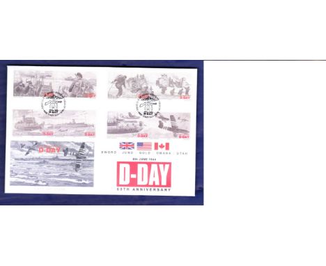 Great Britain 2004 (6th April) D-Day Isle of Man First Day Cover. Illustration by Brian Saunders, Graphic Artist