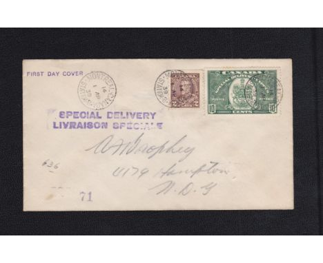 Canada 1939 (1 Apr) Special Delivery 10 cents First Day Cover - scarce