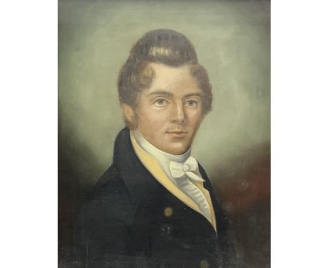 English School (early 19th century): Portrait of a Wealthy Gentleman, oil on canvas unsigned 50cm x 40cm