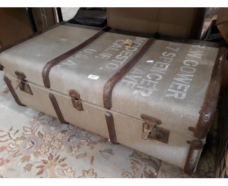 Old trunk of towels 