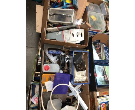 2 boxes of misc tools including G clamps, etc 