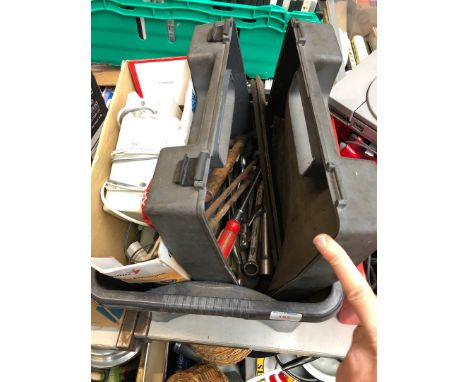 A box with drills and tools 