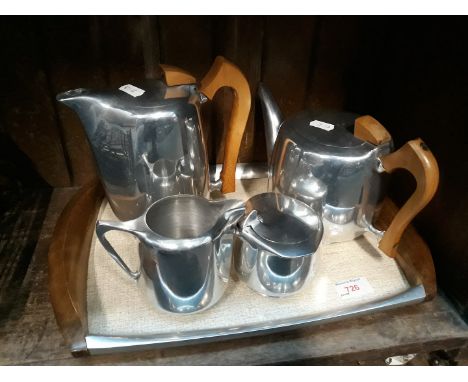 A 5 piece vintage Picquotware tea set 