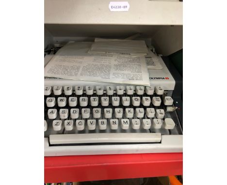 A cased typewriter 
