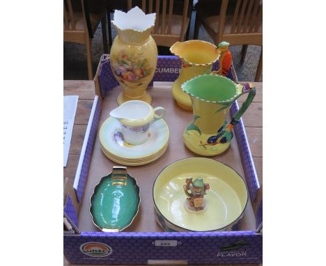 SUNDRY CERAMICS INCLUDING CARLTON WARE, HUMMEL, SHELLEY, AYNSLEY AND BURLEIGH WARE, ETC. 