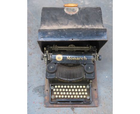 CASED VINTAGE MONARCH VISIBLE TYPEWRITER PLUS ANOTHER TYPEWRITER 