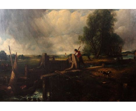 After John Constable RA (British,1776-1837), 'A Boat Passing a Lock' oil on canvas, unsigned,123x98cmNotes: John Constable pa