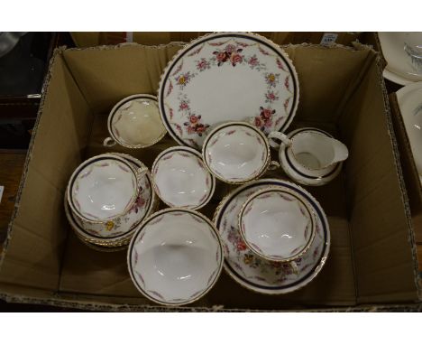 Floral decorated part tea service.