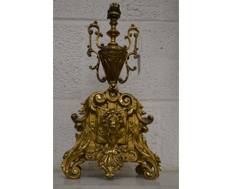 Decorative ormolu lamp base.