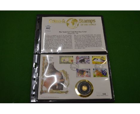 The Gold Cat coin first day cover.