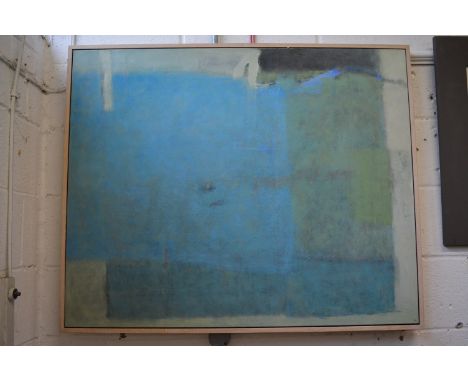 Ingrid Wilkins, Blue Window, oil on canvas, initialed, inscribed and dated 2003 to the reverse together with retailers label 