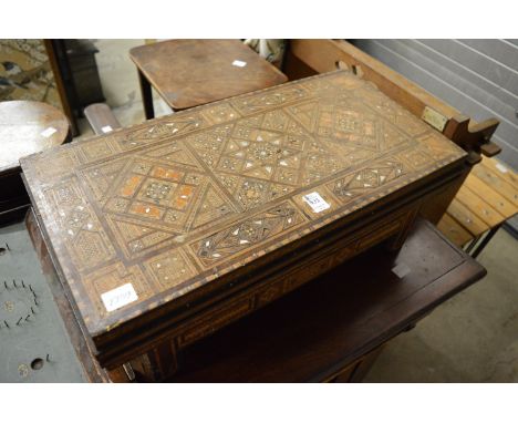 An Eastern Gaming Table, (Bagatelle board withdrawn).