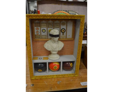 An unusual small cased art instillation.