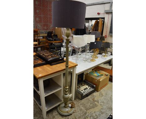 A painted standard lamp.