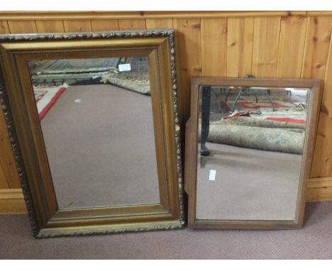 Three mirrors, fireguard and irons plus andirons