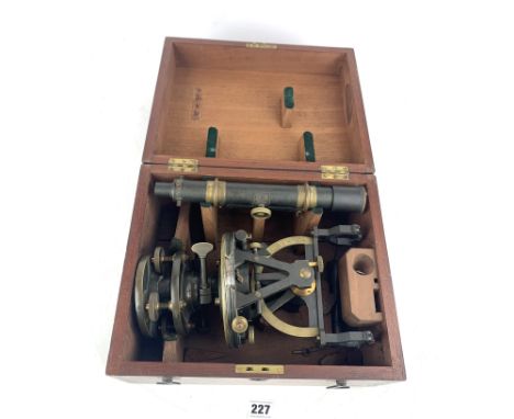 Theodolite in wooden case