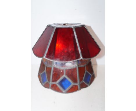 Leaded glass lamp shade Height 18 cm