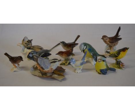 Ceramic bird figures including Geobel, Beswick etc