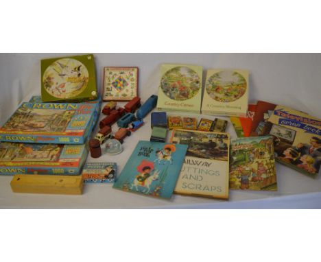 Old scrapbooks, 1000 pc jigsaws, playing cards etc