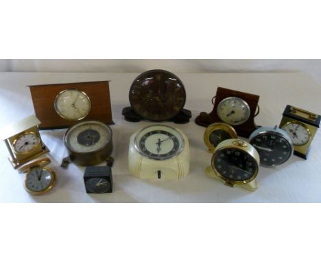 Assorted clocks & Barometer (AF)
