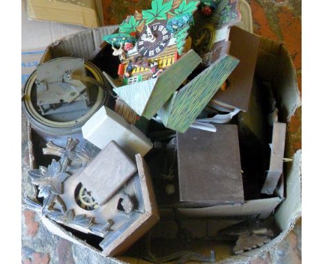 Various cuckoo clock parts