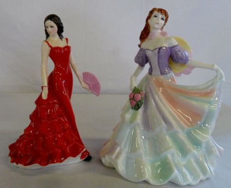 Royal Worcester 'Cristina' figurine & Coalport Sentiments 'Picked especially for you'