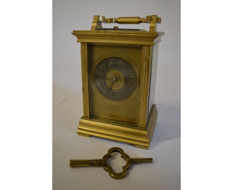 Repeater carriage clock, Kirk & Co Ltd Hull, marked 'Paris, EGL' to movement