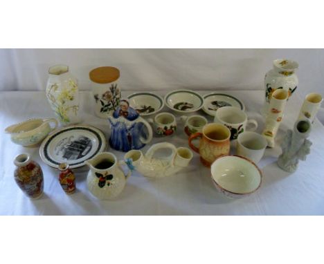 Various ceramics inc Portmeirion, Aynsley, Royal Worcester & Tony Wood