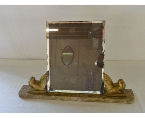 French Art Deco picture frame with dove mounts