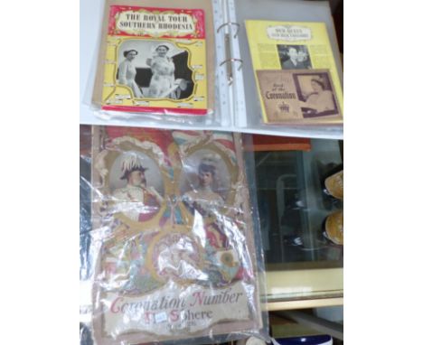 A large selection of royal commemorative ephemera including framed print of 4 generations of royals, Victoria to George V; fr