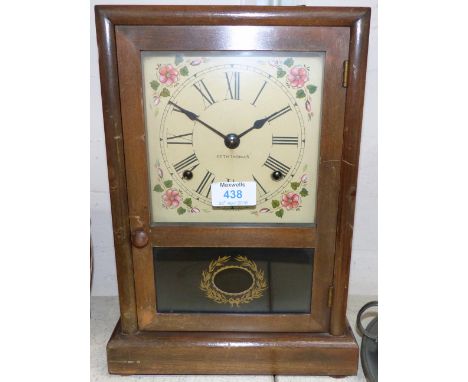 An American mantel clock with painted dial, by Seth Thomas