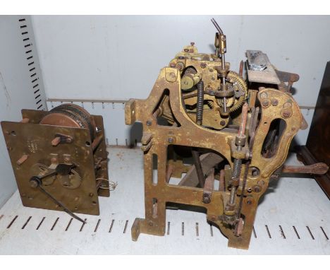 A fusee clock movement; a clocking in movement