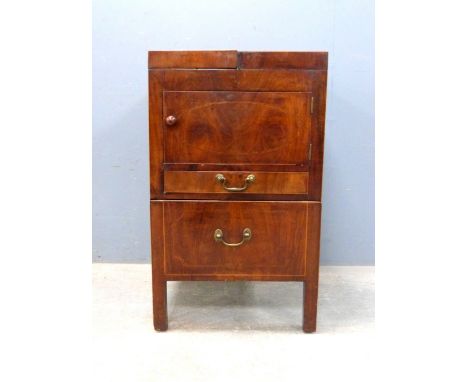 19th century mahogany commode.     