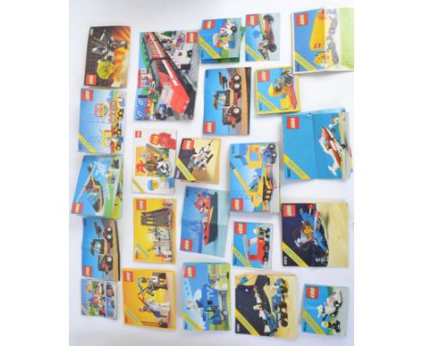 LEGO INSTRUCTIONS; A collection of 30+ assorted vintage 1980's / 1990's Lego set instructions - Space, Town, Legoland, Knight