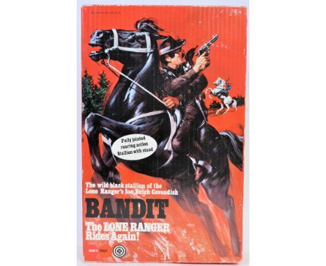 MARX LONE RANGER; An original vintage Marx Toys Lone Ranger series ' Bandit ' horse figure. Appears to have never been remove