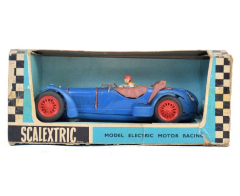 SCALEXTRIC ALFA ROMEO; An original rare Scalextric / Triang No. 21 HP Alfa Romeo MM/C65 slot racing car. Decal car No.4 in bl